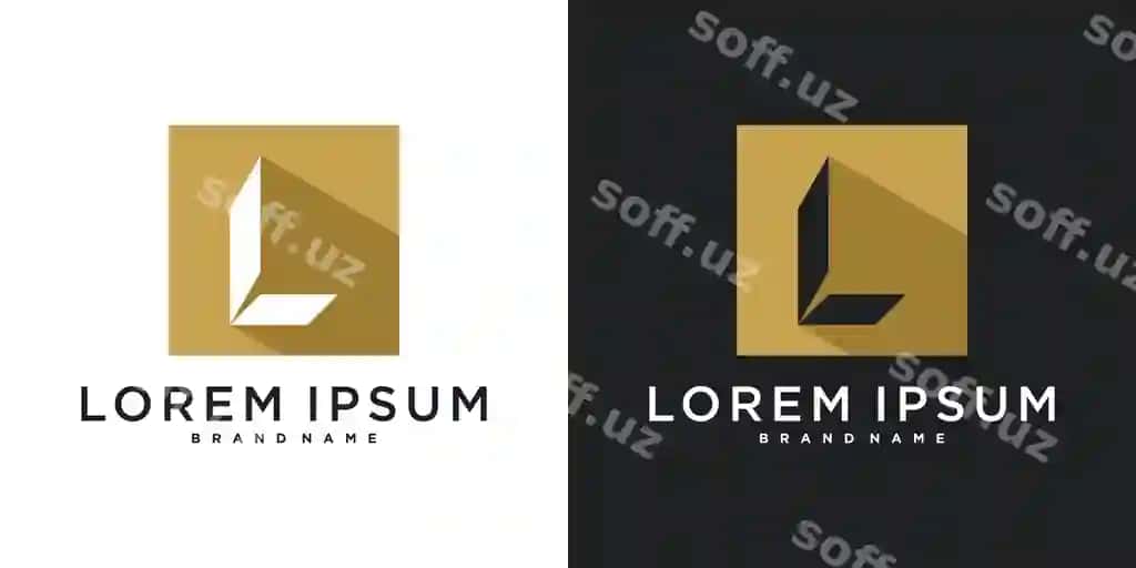 No'yob zamonaviy lotin 'l' harfi logotip dizayni premium vektor | Unique modern letter l logo design premium vector