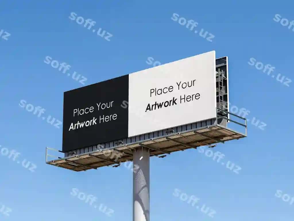 Billboard mockup ko'rinishi | Billboard mockup view