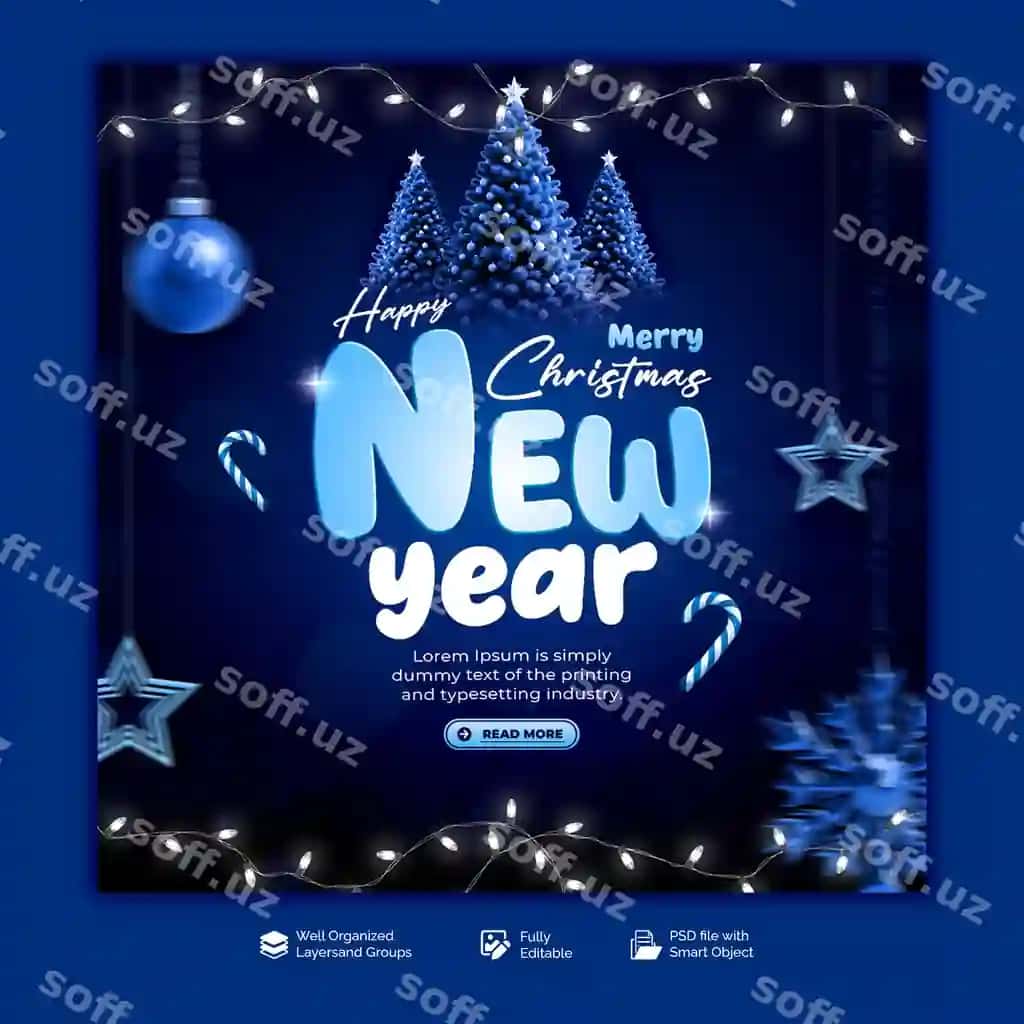 Bahor jongiri 2026 bayrami ijtimoiy tarmoqlarda e'lon | Merry christmas happy new year 2026 celebration social media post