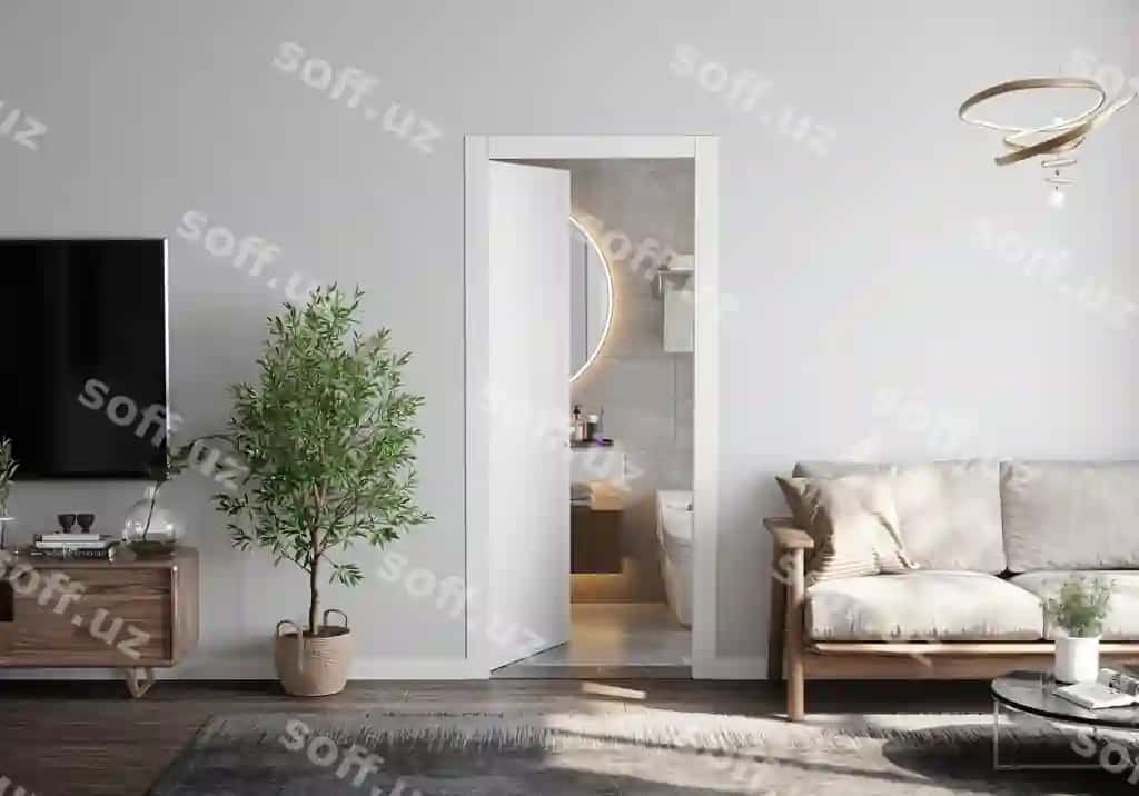Ota xonasi divan va TV, daraxt burchak bilan | Living room with couch tv with tree corner 2