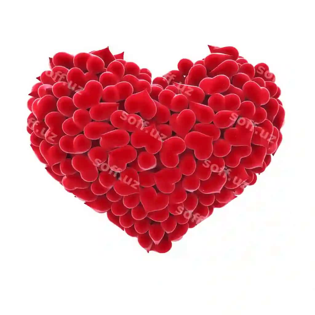Qizil yurak ikonka oq orqa fonda muhabat yurak logotipi illustratsiyasi | Red heart icon white background love heart logo illustration 2
