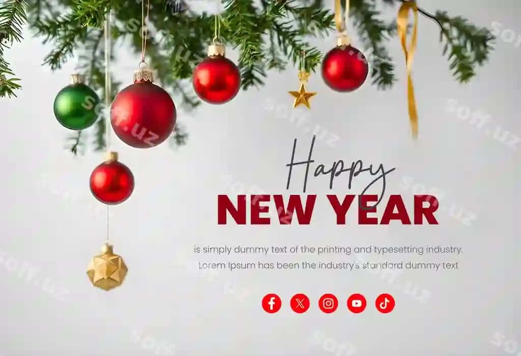 Yangi yil bilan dizayn yangi yil kartasi boshqa dizayn | Happy new year design new year card another design