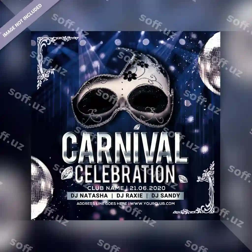 Karnaval to'yxona e'loni | Carnival party flyer 2
