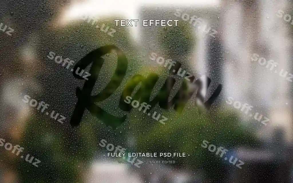 Havo hosilat effekti | Weather text effect 2