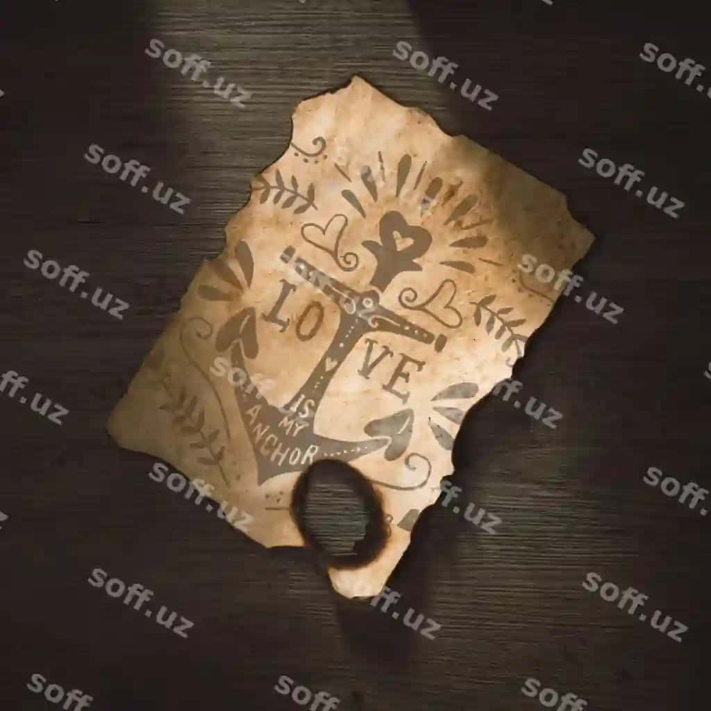 Eski qog'ozdagi namuna macera konseptsiyasi | Old paper mockup adventure concept 2