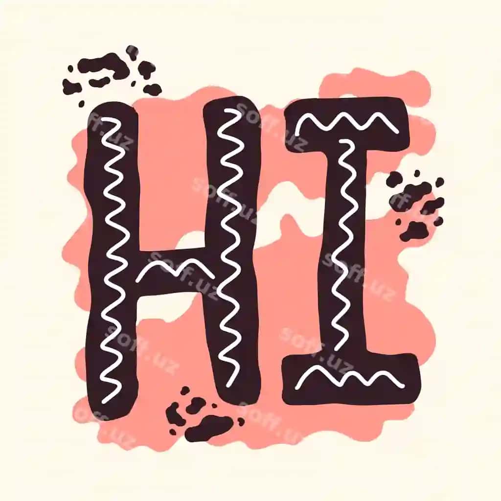 Vektor harflar illustratsiyasi yuqori oq fonda qollanma postar | Vector lettering illustration hi white background handmade poster