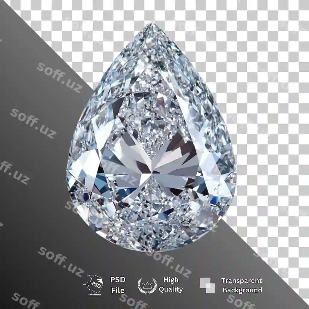 Hindiy shaffof orqa fonda ajraltirilgan | Diamond isolated transparent background 2