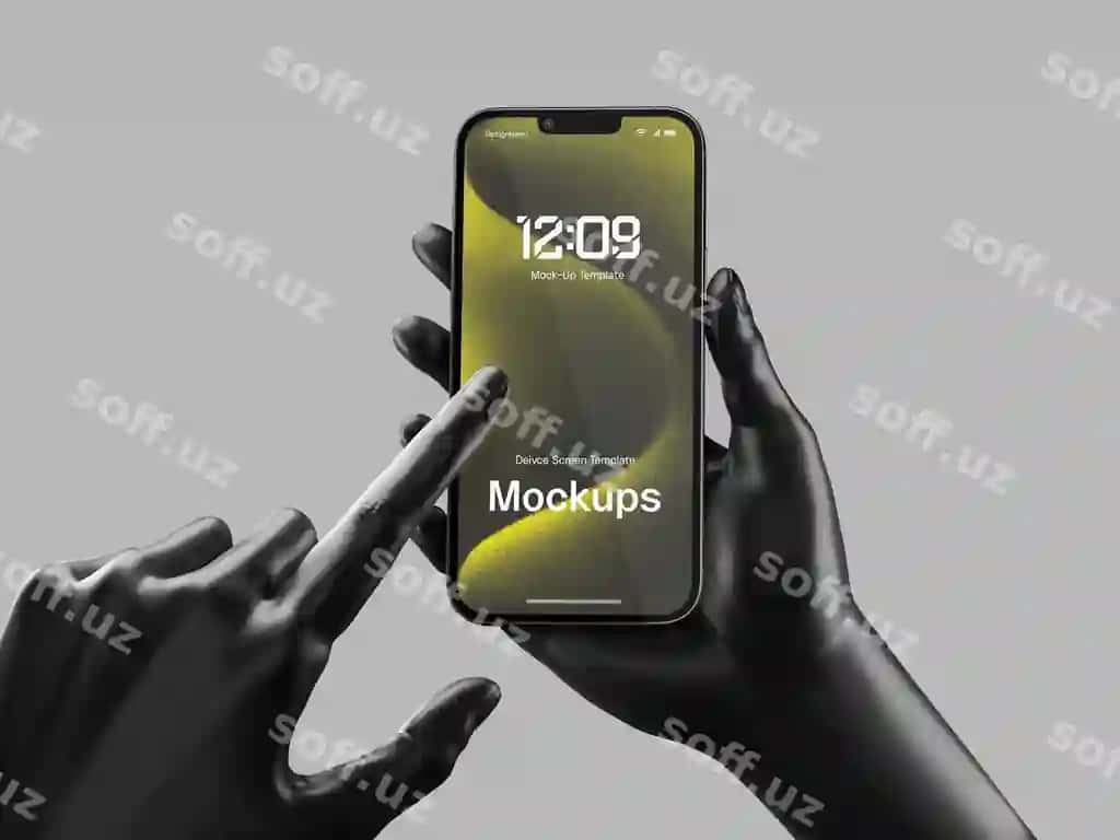 Qurilma ekrani prototipi shabloni | Device screen mockup template 2
