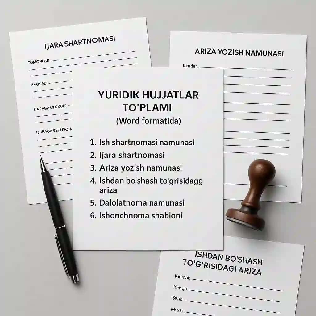 Yuridik hujjatlar to‘plami (Word formatida)