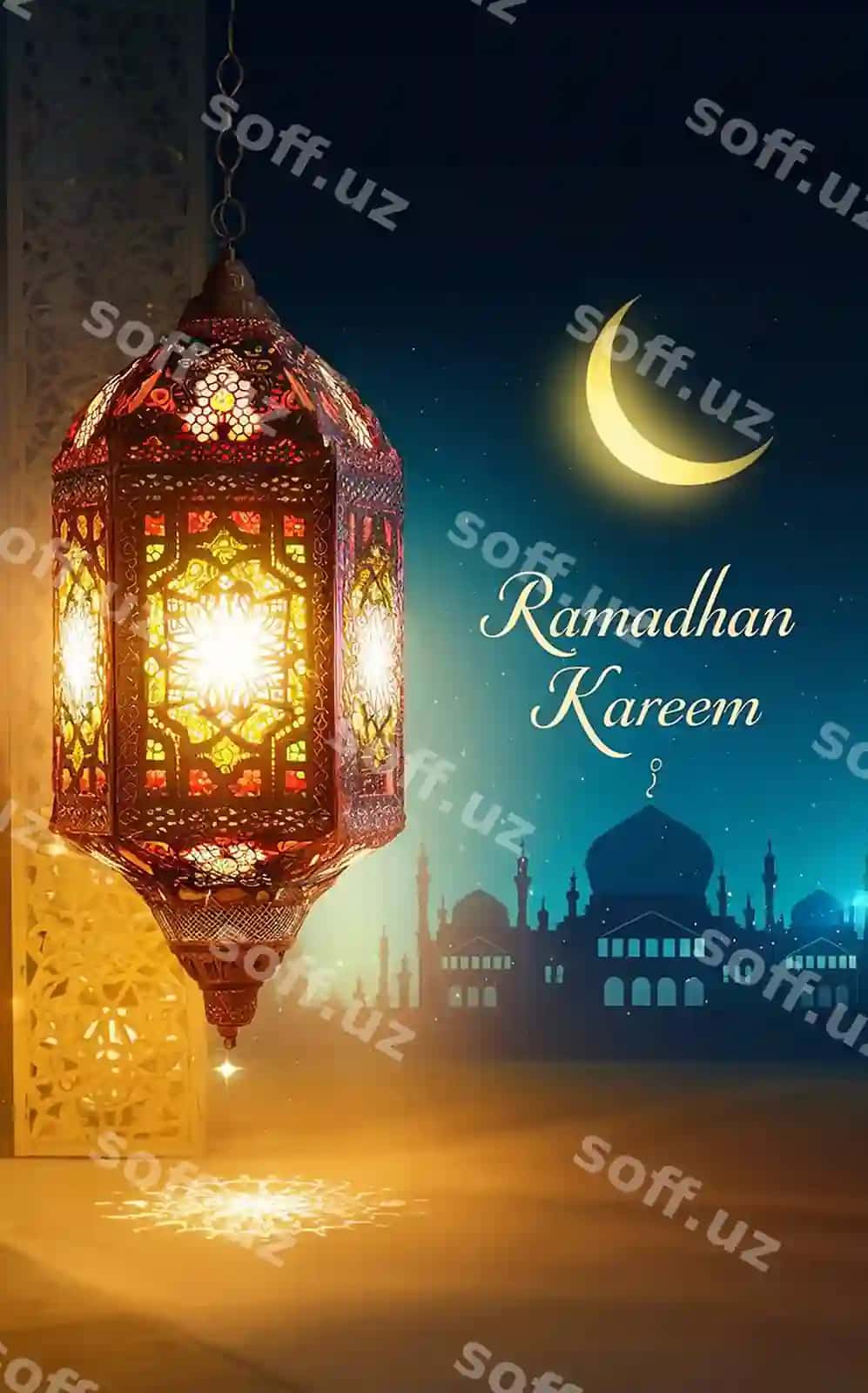 Ramadan kareem salom chiroq dizayni | Ramadan kareem greeting lantern design