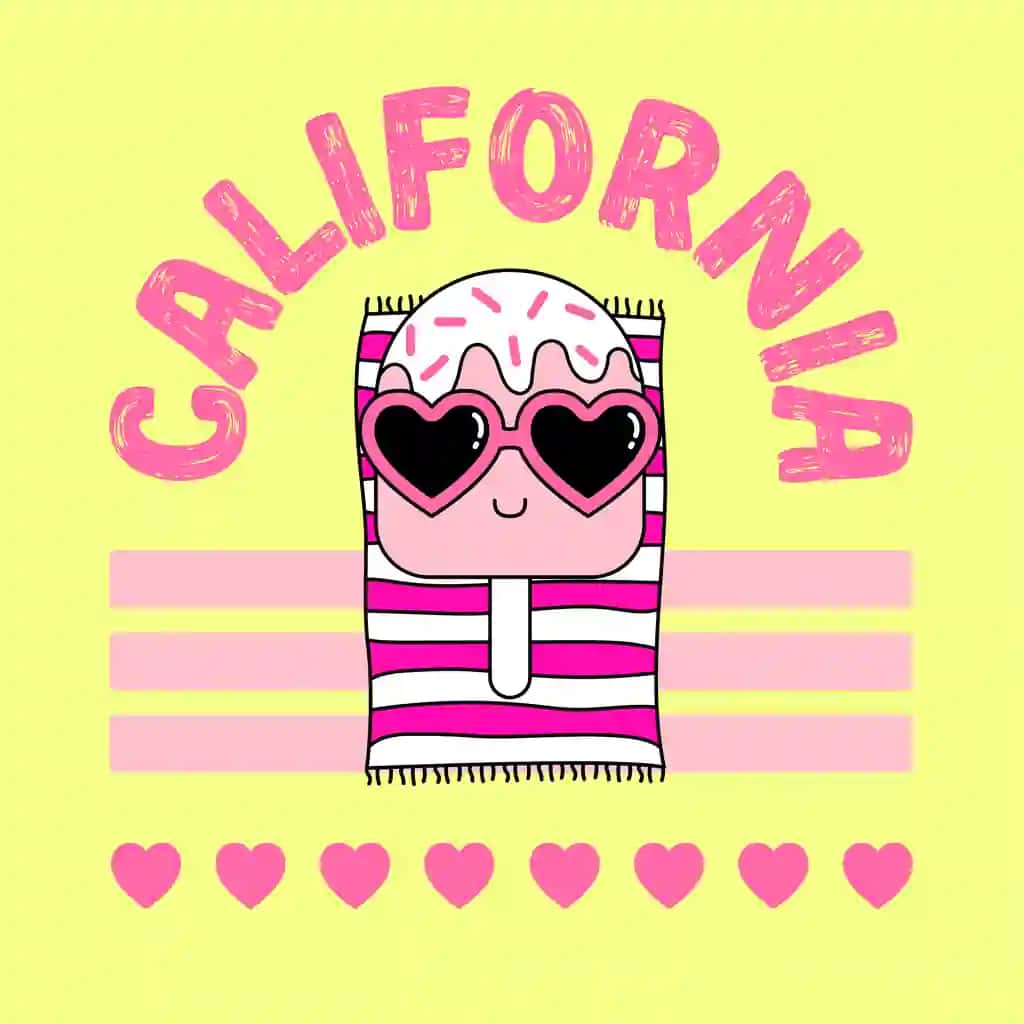 Kaliforniyadagi yozgi muzqaymoq ko'zoynakli | California summer ice cream pop with glasses