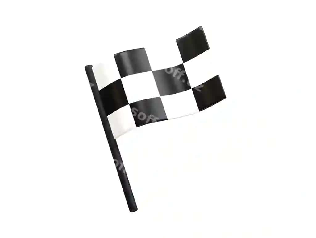 Racing bayroq ikonasi 3D render illustratsiyasi finish chiziqlari racing bayroq ikonasi | Racing flag icon 3d render illustration finish line race flag icon