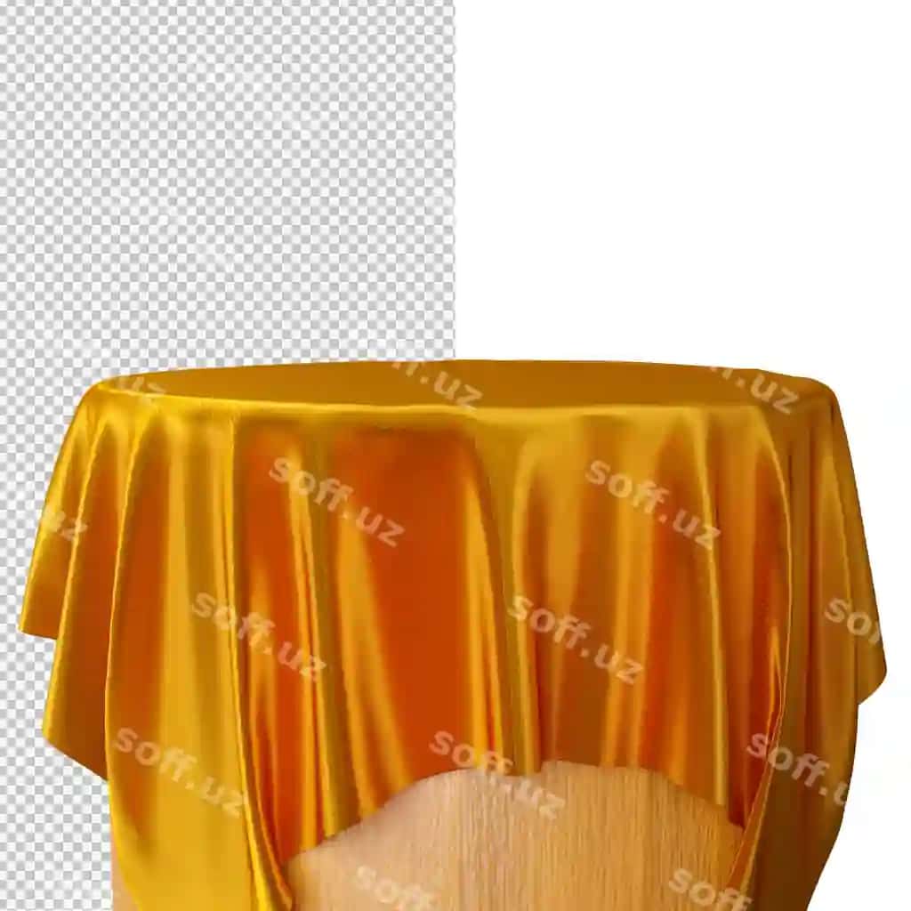 3d rendering podiumi oltin ipak to'qima bilan ajraltirilgan illustratsiya | 3d rendering podium with golden silk fabric isolated illustration