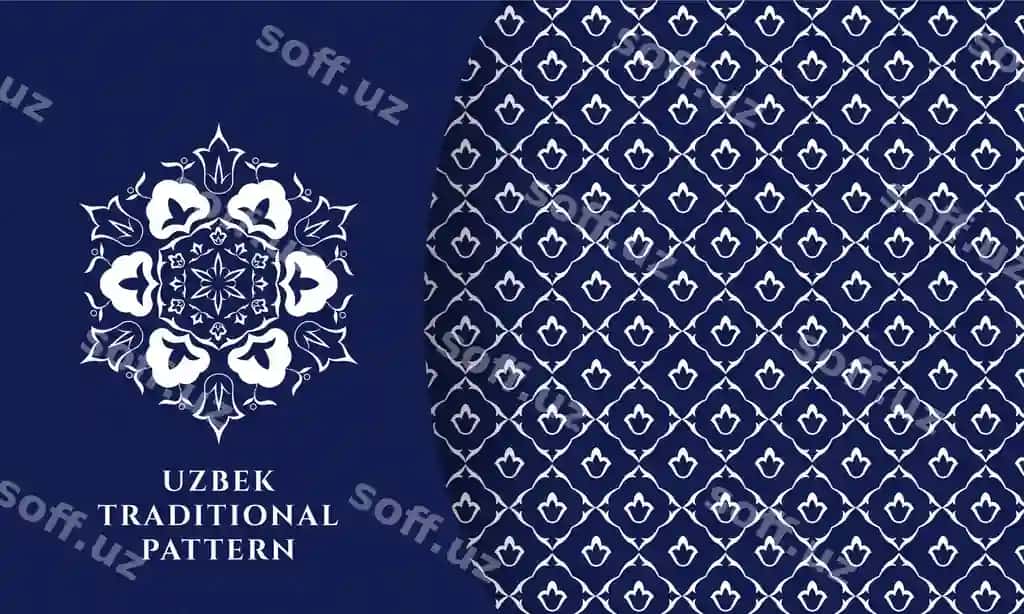 O'zbek an'iy naqsh bezatma paxta elementlari | Uzbek traditional pattern ornamental cotton elements