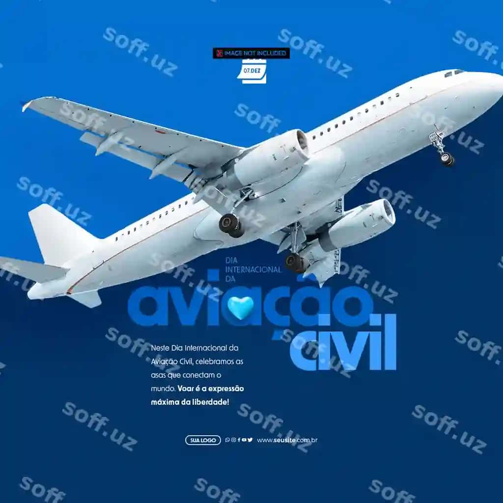 Xalqaro fuqaroiy aviatsiya kuni bayrami uchadigan samolyot bilan | International civil aviation day celebration with flying airplane