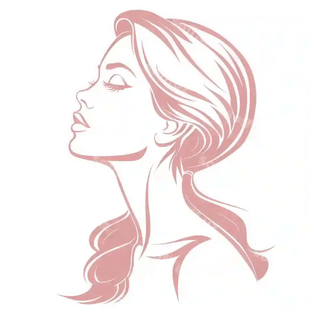 Chiroyli gozallik salon logotipi ikonasi oq, ajraltirilgan orqa fonda | Beautiful beauty salon logo icon white isolated background
