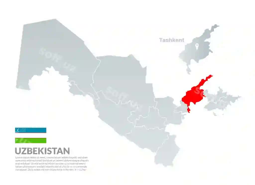 Vektor xarita O'zbekiston | Vector map uzbekistan 2