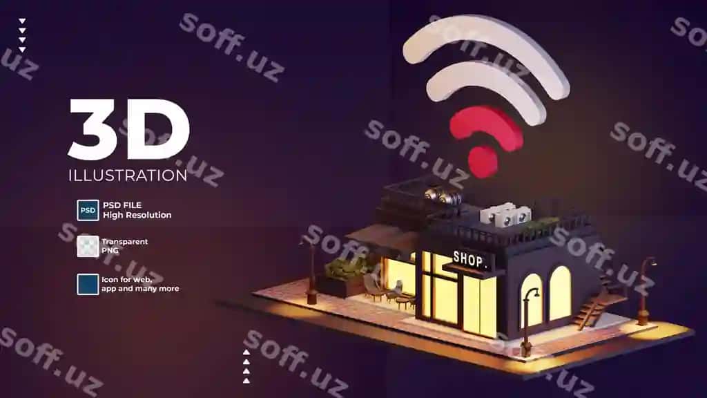 3d smart do‘kon binosi | 3d smart shop building 2