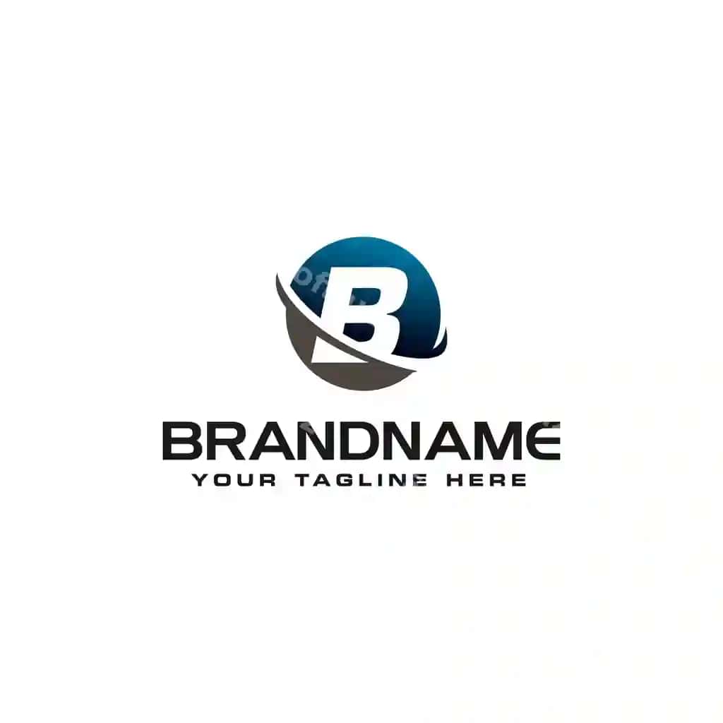 Bosh harf B texnologiya Swoosh kompaniya harf logotip dizayn vektor ikonka | Initial b technology swoosh company letter logo design vector icon