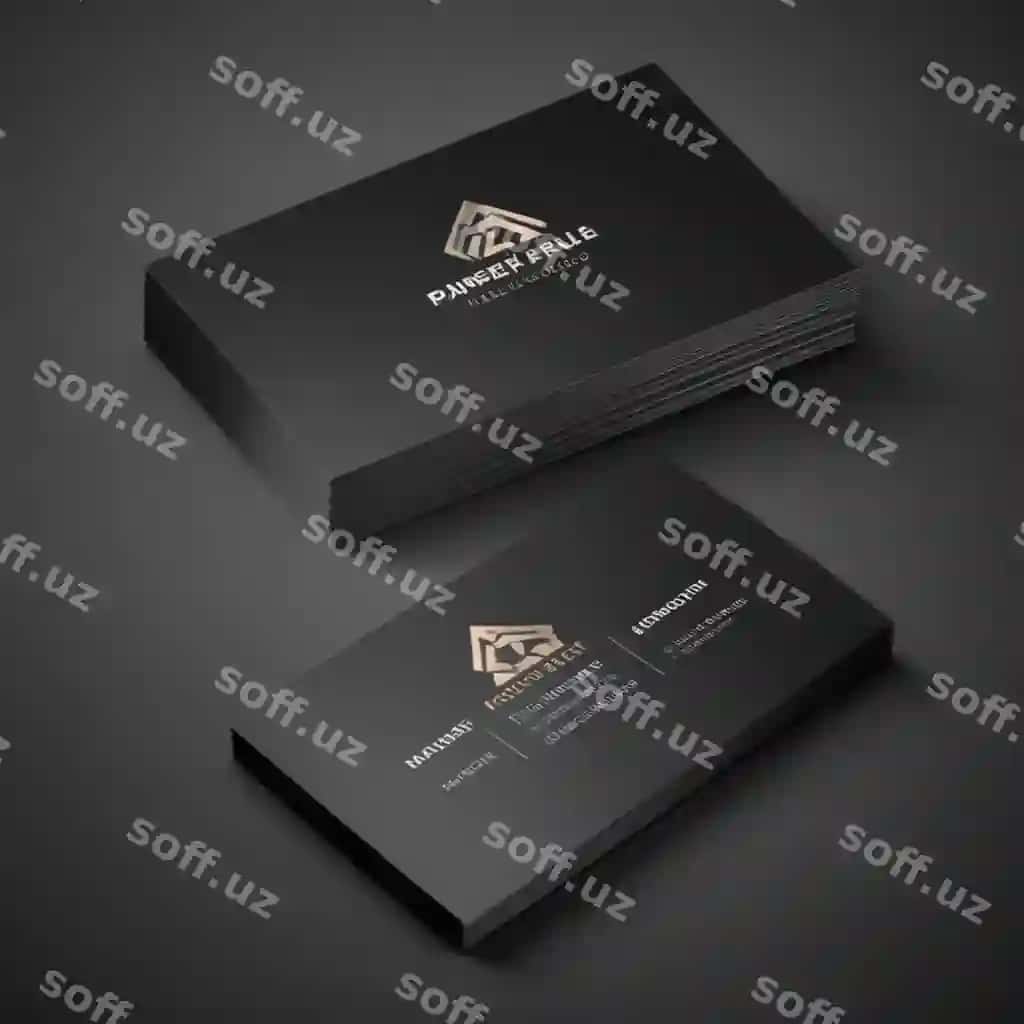 Metal biznes karta mockup dizayni | Metal business card mockup design