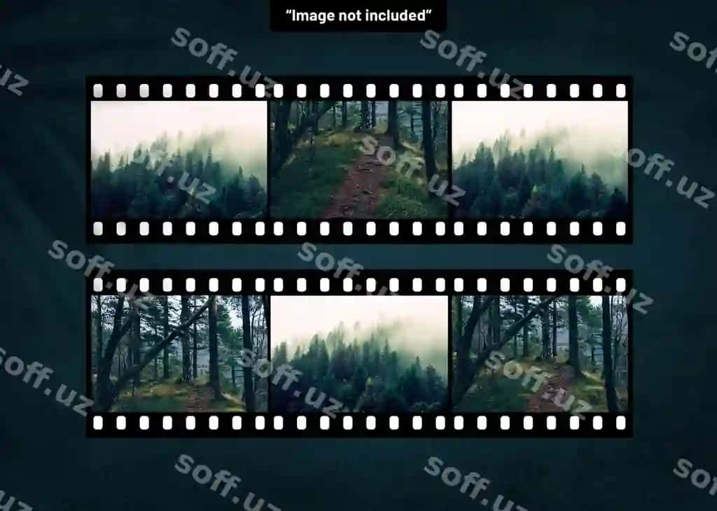 Film lentasi PSD mockup tahrir qilish mumkin shablon | Film strip psd mockup editable template
