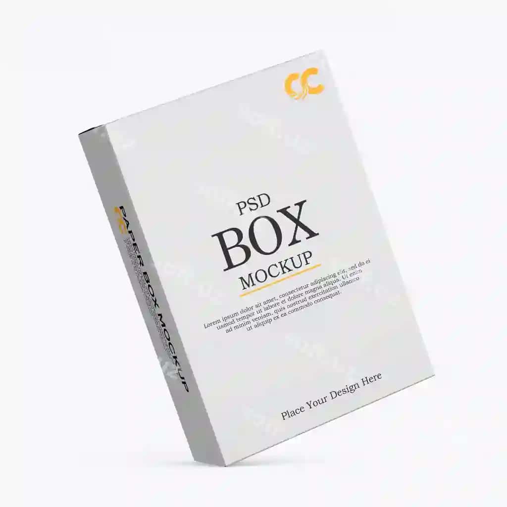 Oq qog'oz qutisi namunasi | White paper box mockup 2