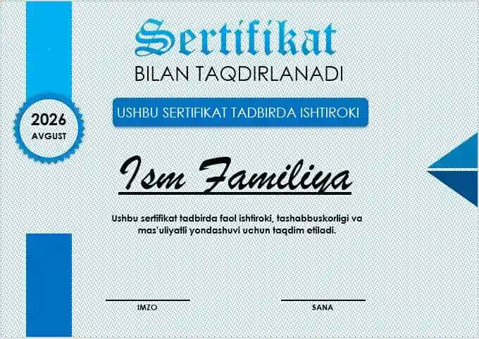Sertifikat, Certificate, Сертификат