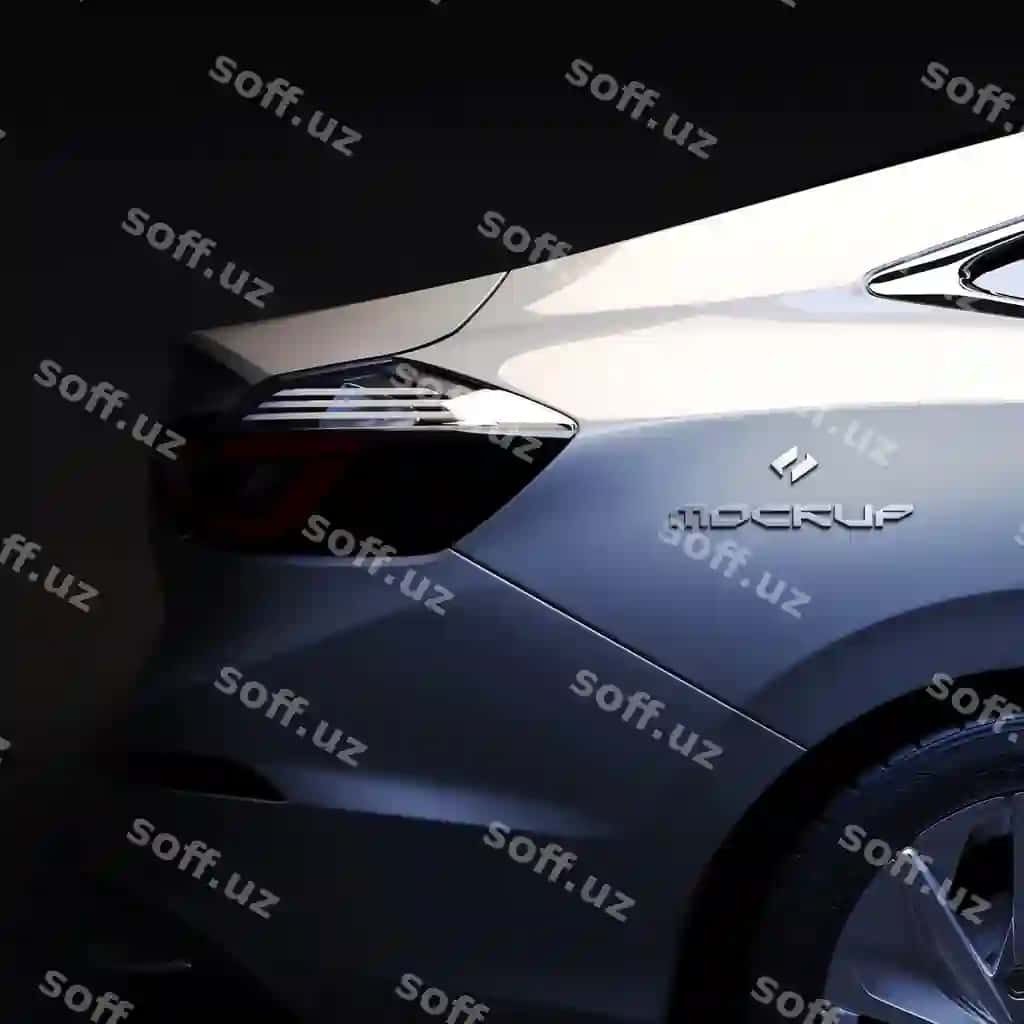 Mashina logotipi mockupini yaqinlashtirish | Close up car logo mockup