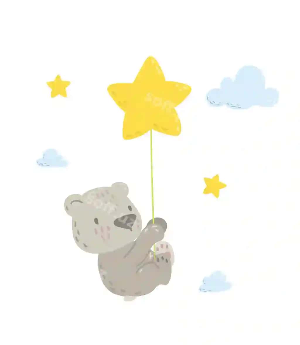 Mazali ayiq volkan sharqida balon | Cute bear flying star balloon