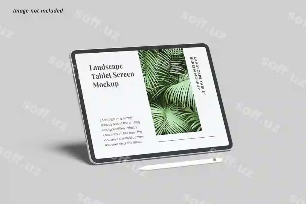 Landshaft planshet ekran namunasi | Landscape tablet screen mockup 2
