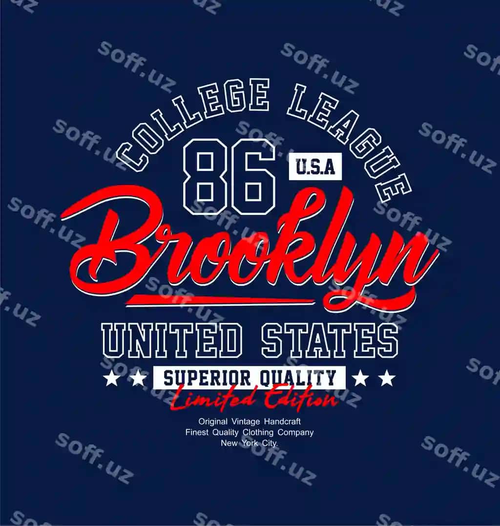 Brooklyn grafik tipografiya dizayn bosma futbolkalar | Brooklyn graphic typography design print tshirts 2