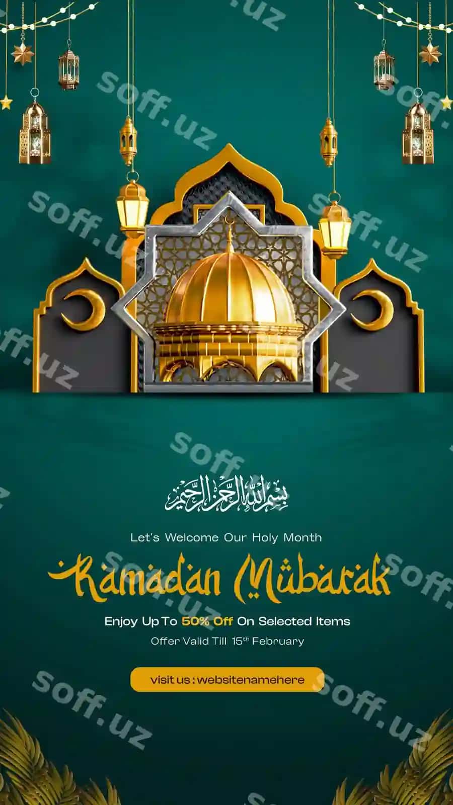 Ramazon muborak ijtimoiy media Instagram story dizayn shabloni | Ramadan mubarak social media instagram story design template 2