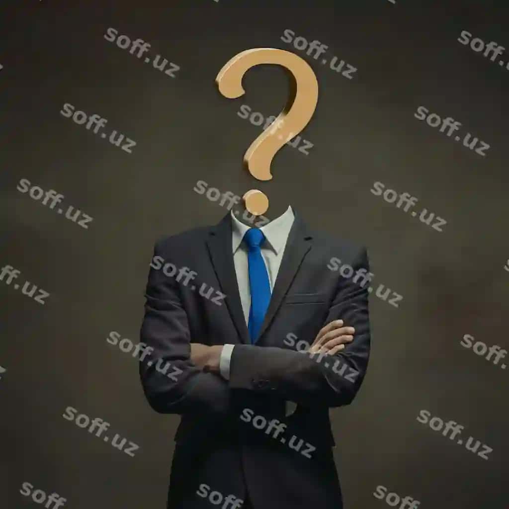 Erkak kostyum kiygan, o'ziying yuzasiga sor'q belgisi qo'yilgan, qora fonda oldida turibdi. | Man suit with question mark his chest stands front dark background