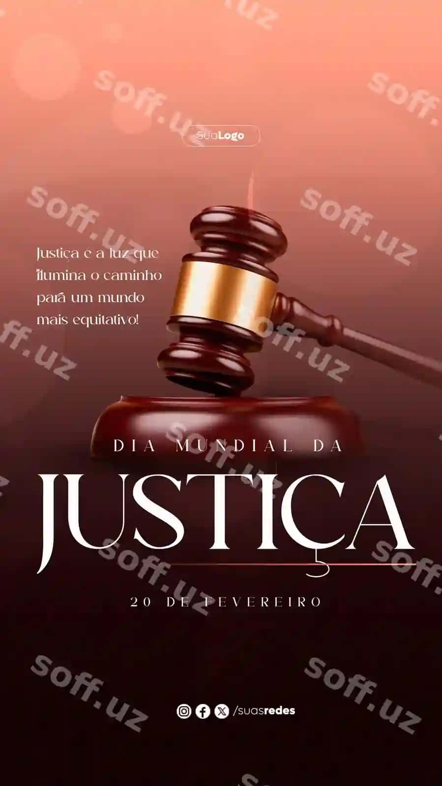 Jahon ijtimoiy adolat kuni media posti | Dia mundial da justica social media post 2