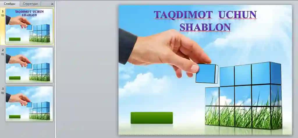shablon taqdimotlar uchun