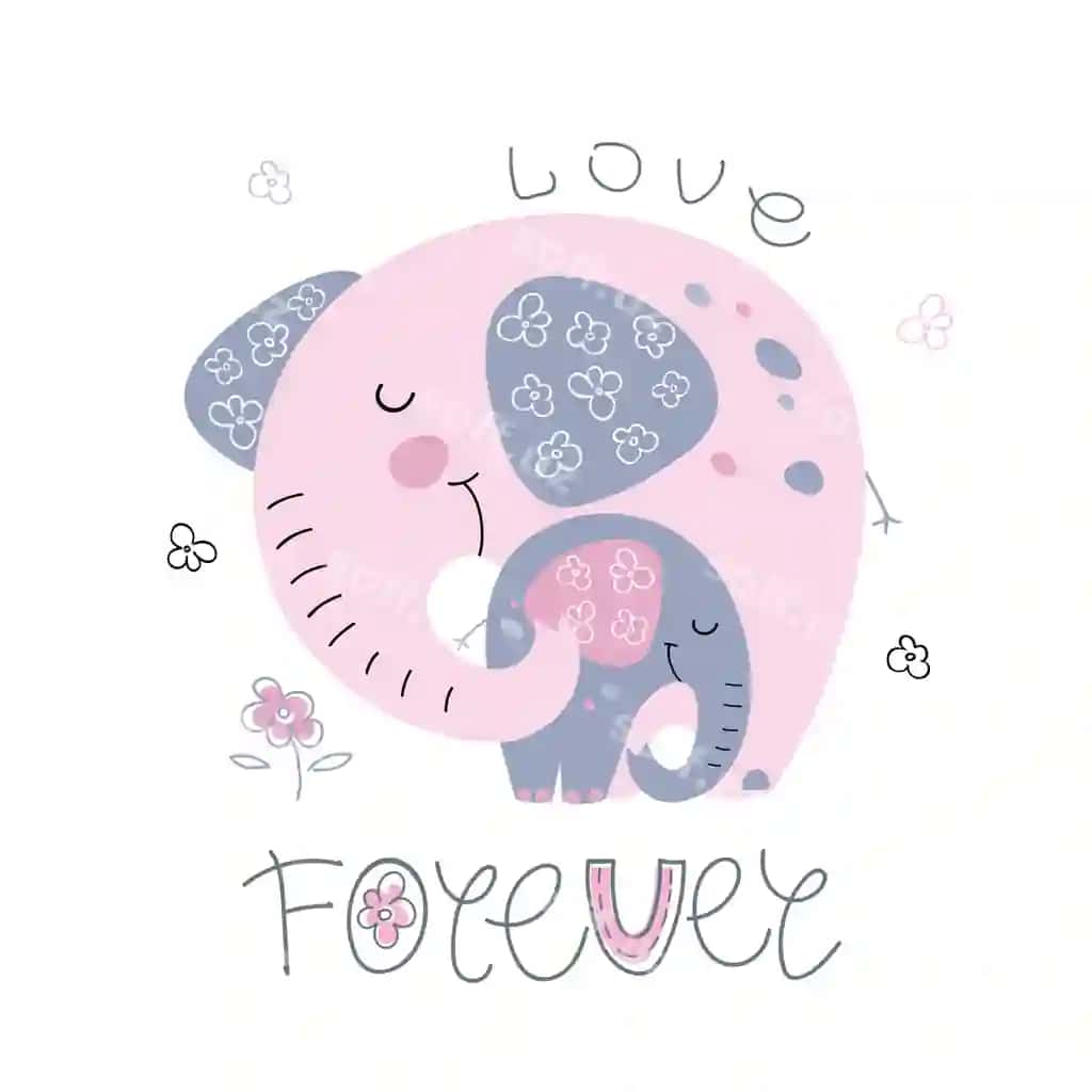 Fil bilan chaqaloq fil sevimli uslubda abadiy muhabbat | Elephant with baby elephant cute style love forever