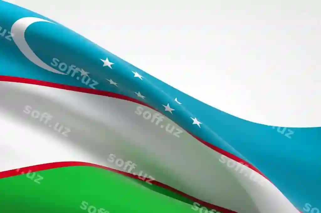 3d render Uzbekiston bayrog'i dalqalayotgan | 3d render uzbek flag waving