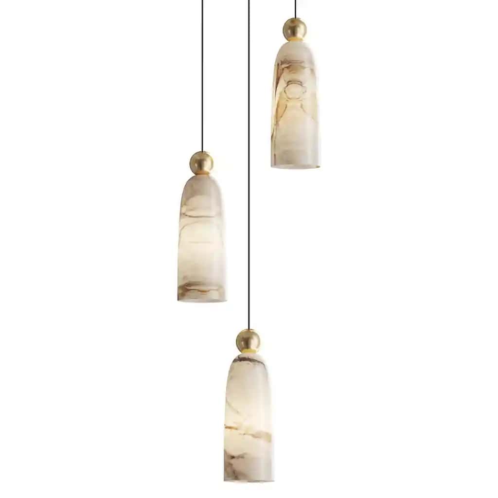 Figure Alabaster Pendant Lamp 3 heads