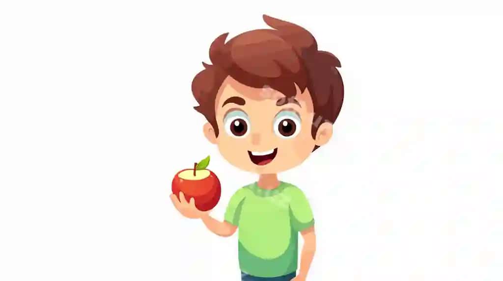 Sog'liq ovqatlanish uslubi besh yoshli o'g'il yangi olma chinovatini hazrat qilmoqda | Healthy eating lifestyle fiveyearold boy enjoying fresh apple snack 2