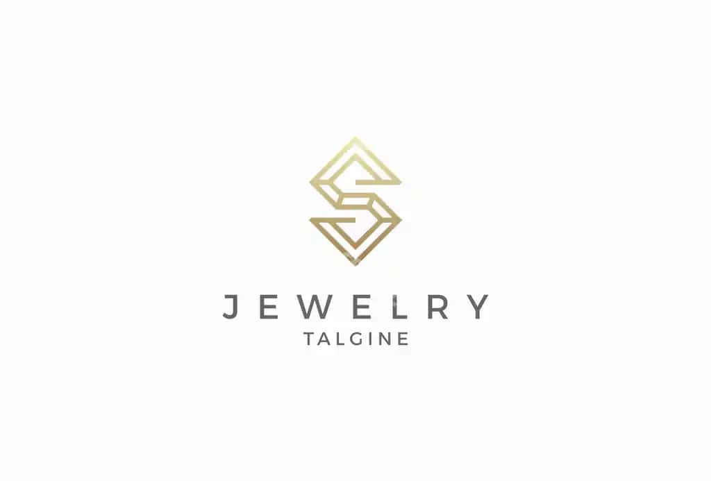Diamond logotip dizayni diamond shaklidan S harfini tashkil etadigan ziravorlar logotipi dizayni | Diamond logo design diamond forming letter s jewelry logo design 2