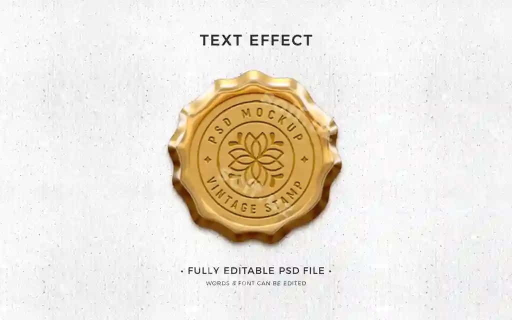 Mumtosh yoniqchilik matbiri efekti | Wax seal stamp text effect