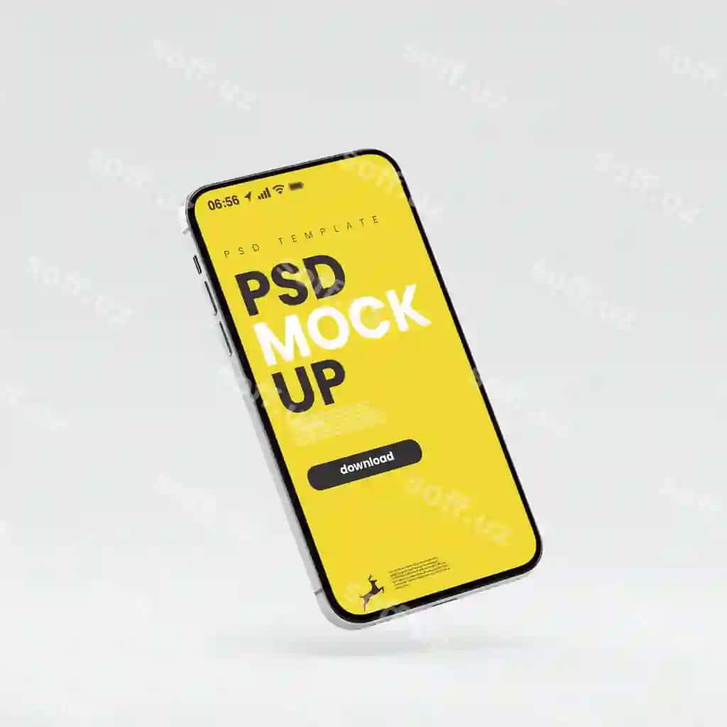 Moslashuvchan akilliq telefon PSD mockup professional brending marketing | Customizable smartphone psd mockup professional branding marketing 2