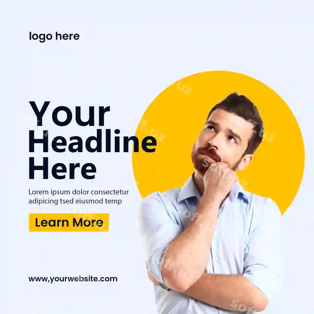 Ijodkor ijtimoiy media posti dizayn shabloni | Creative social media post design template 2