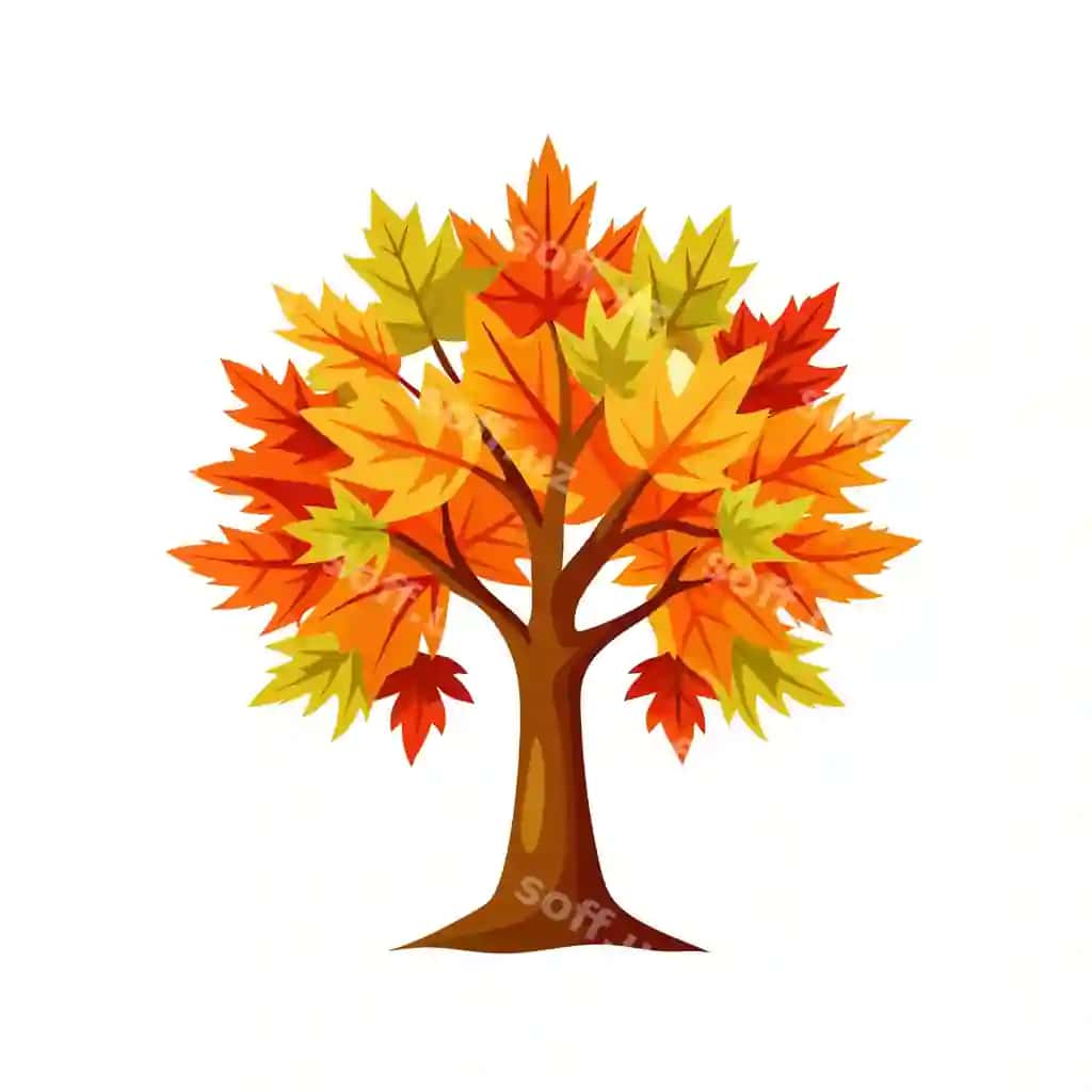 Daraxtlar tekis uslubdagi vektor illustratsiya kontseptlari | Trees flat style vector illustration concepts