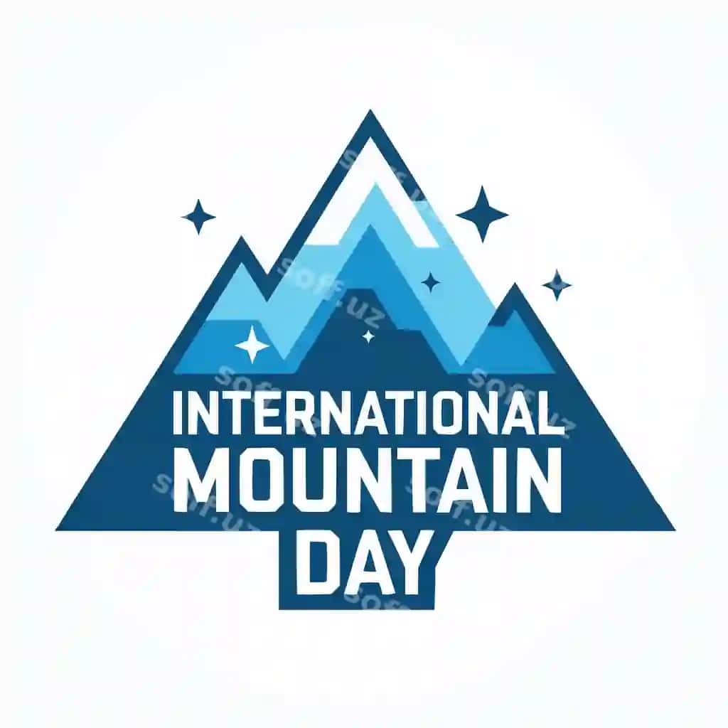 Xalqaro togʻ kuni vektor logotip illustratsiyasi ijtimoiy media | International mountain day vector logo illustration social media