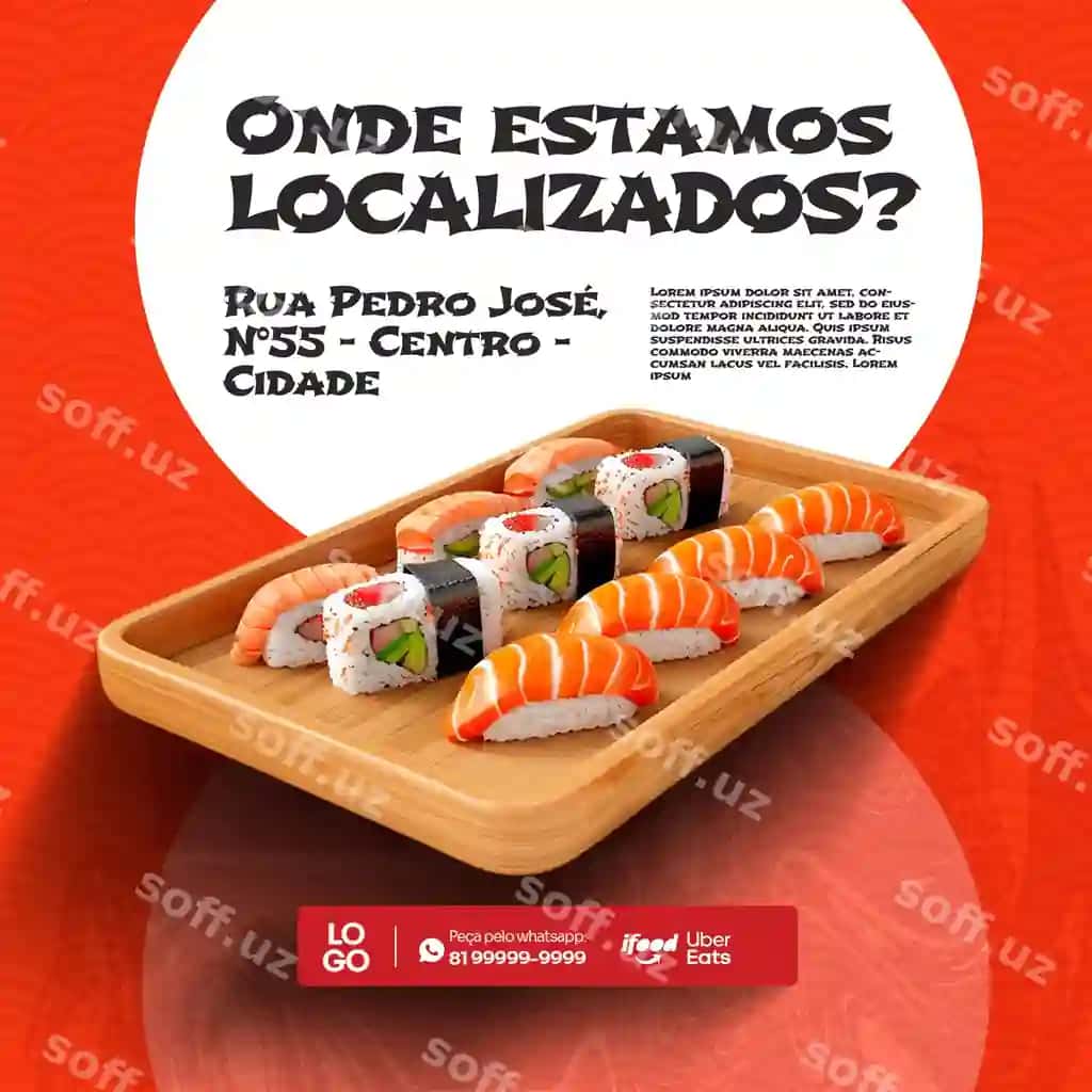 Ijtimoiy tarmoqlar sushi uchun Yapona ta'miri ijtimoiy tarmoqlar sushi Yapon | Social media para sushi comida japonesa social media sushi japanese