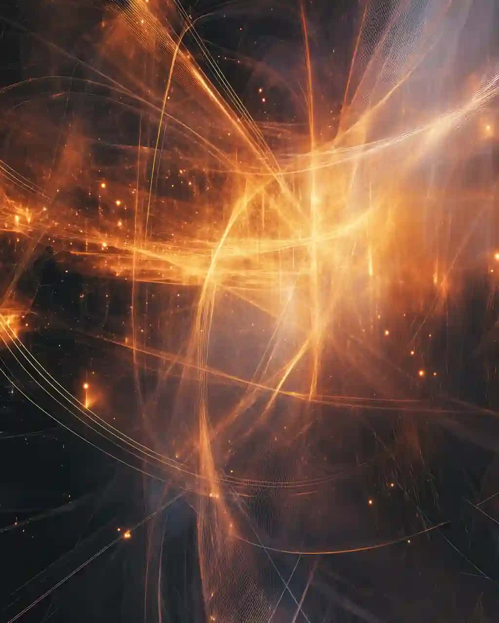 Mavhum energiya tarmog'i jonli yorug'lik kosmik momenti bilan yoritilgan dinamik harakatning murakkab naqshlarini tasvirlaydi. | Abstract energy grid illustrates dynamic movement intricate patterns illuminated by vibrant light cosmic moment