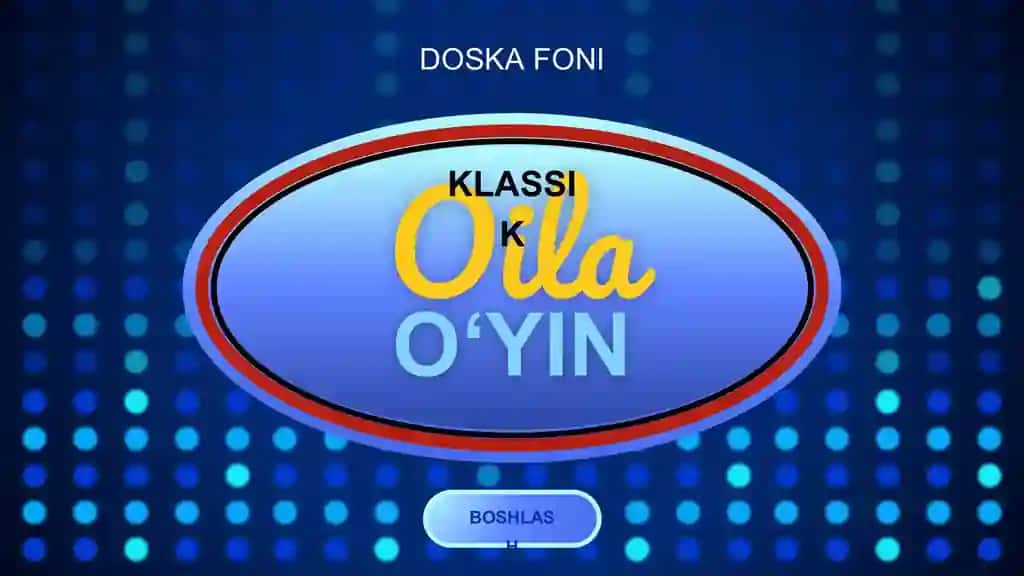 Interaktiv O'yinlar Uchun Tablo va Hisob Taqdimoti (17 Slayd)