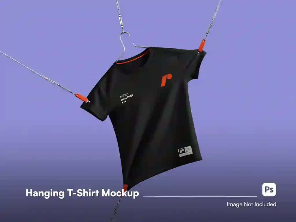 Oldindan ko'rinishdagi realistik zamonaviy futbolka maketi 3D izolyatsiyalangan mato bilan | Front view realistic modern tshirt mockup 3d isolated cloth with