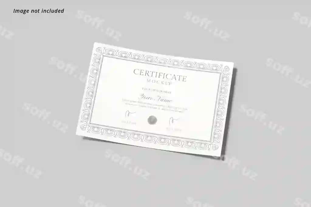 Sergefikat mockup | Certificate mockup